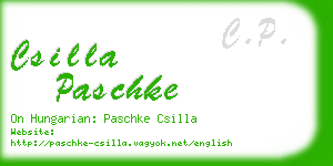 csilla paschke business card